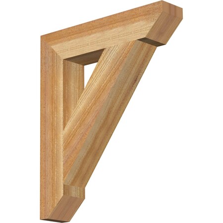 Traditional Slat Rough Sawn Bracket, Western Red Cedar, 4W X 20D X 24H